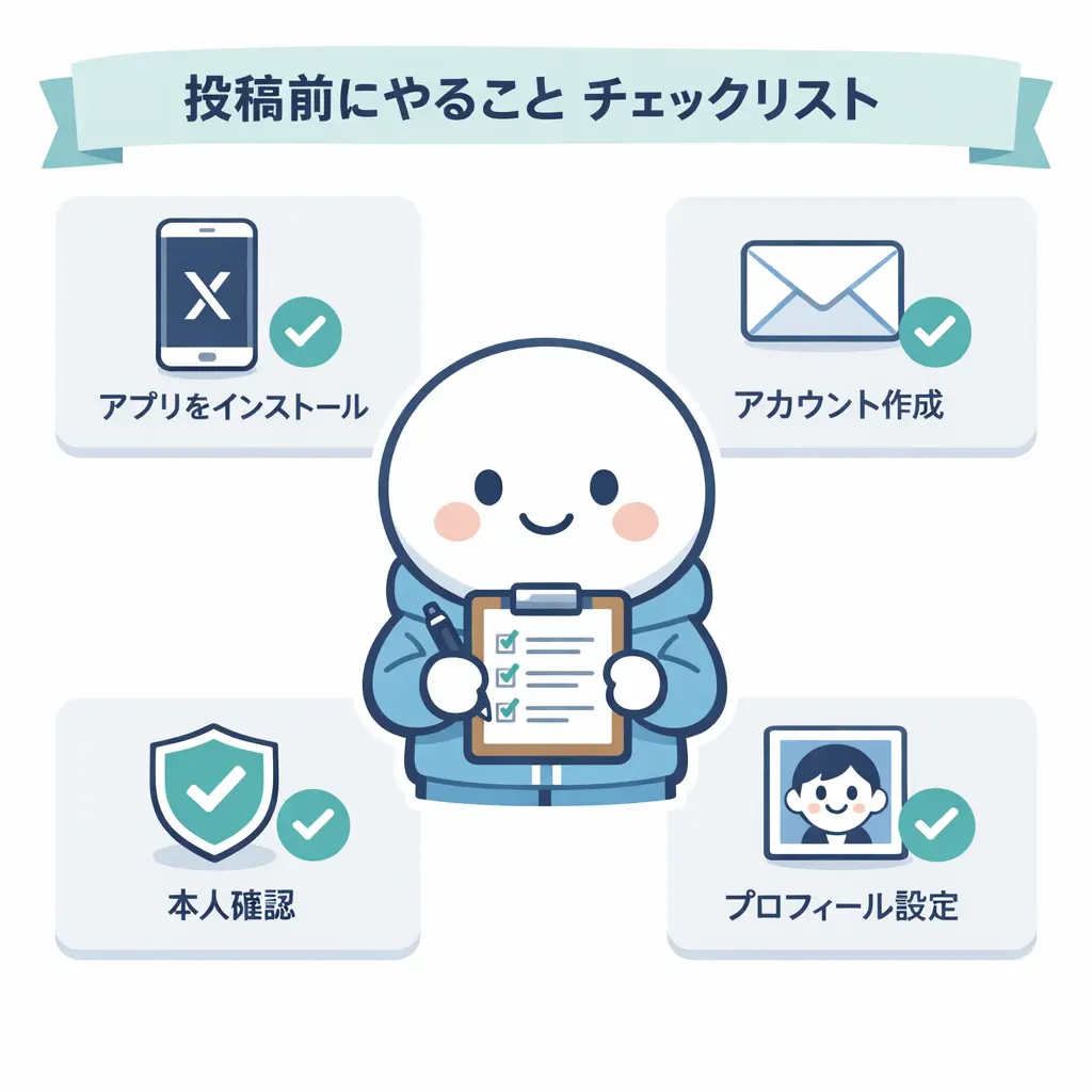 投稿前に必要なアカウントの準備 - x 投稿の仕方