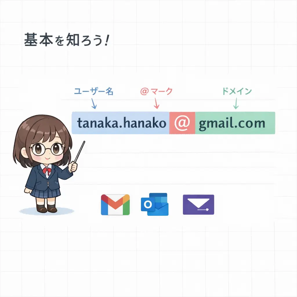 メールアドレスを作る前に知っておきたい基礎知識 - メールアドレス作り方