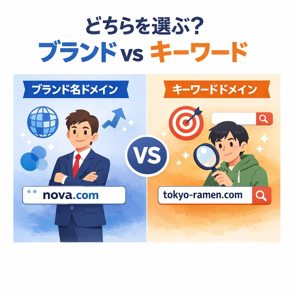 ブランド名とキーワードのどちらを優先すべきか - ドメイン名 決め方