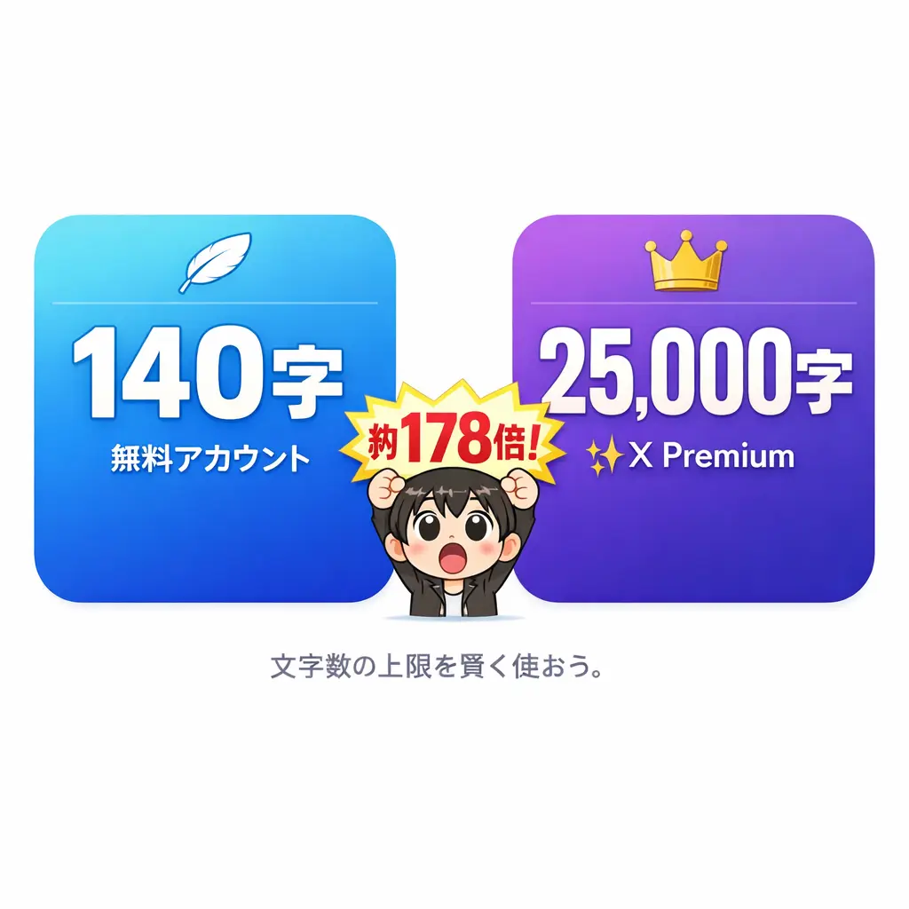 文字数の上限とX Premiumの活用 - x 投稿の仕方