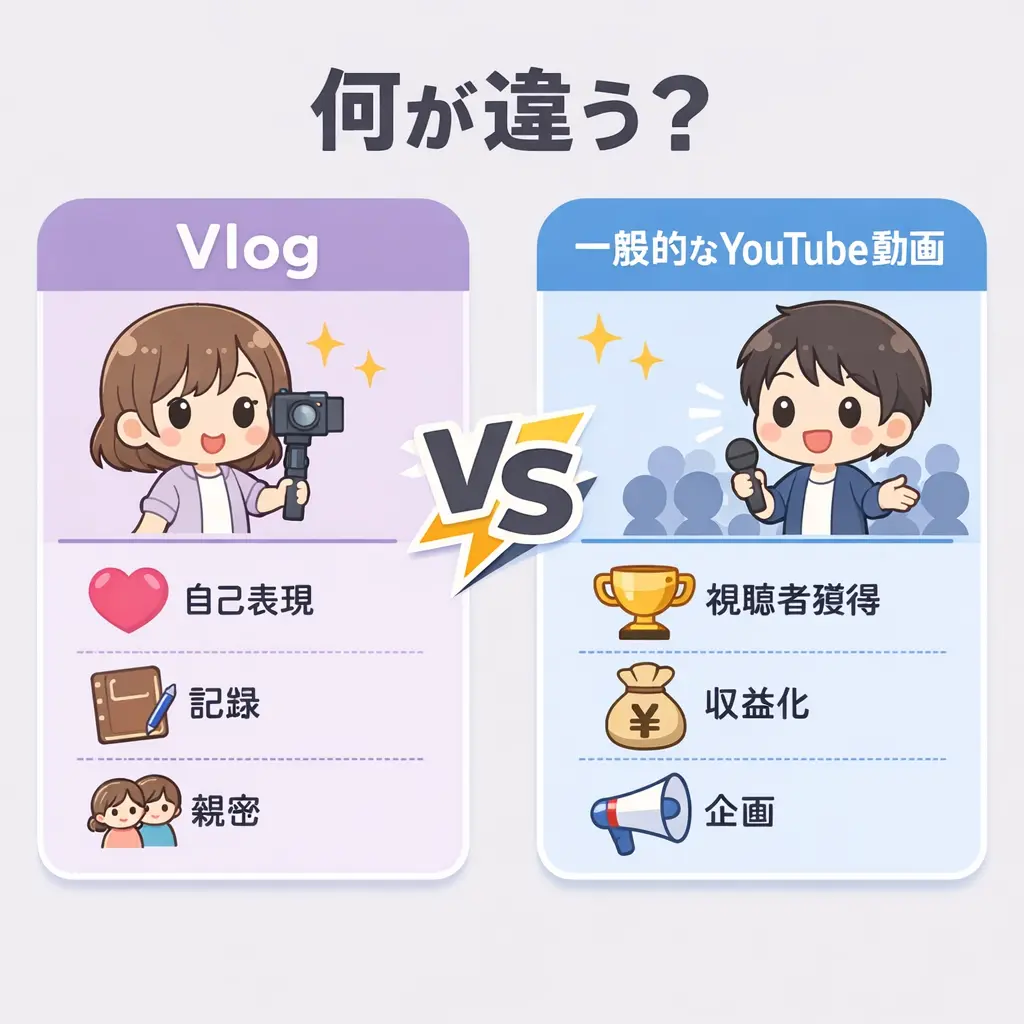 Vlogと一般的なYouTube動画の違い - vlog とは
