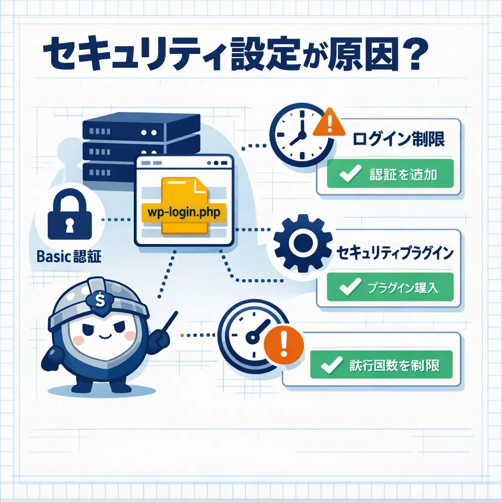 セキュリティ設定が原因でログインできない場合の対処法 - wordpress ログインできない