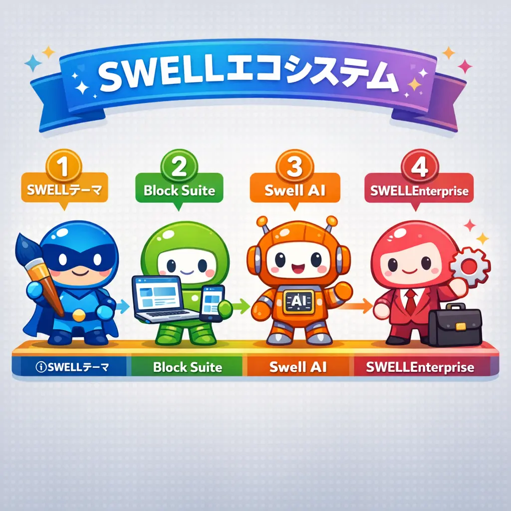 SWELL製品エコシステムの全体像 - wordpress swell
