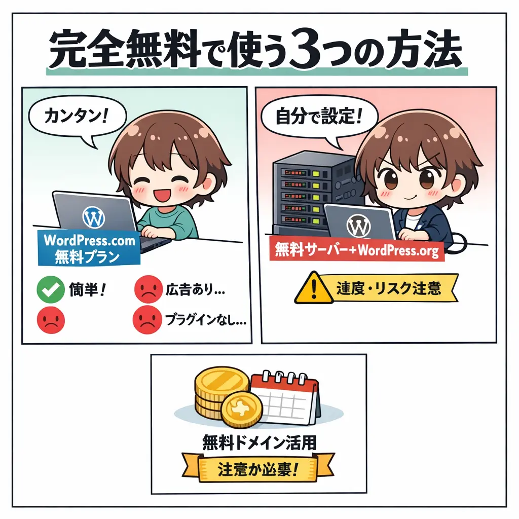 完全無料でWordPressを使う3つの方法 - ワードプレス 無料