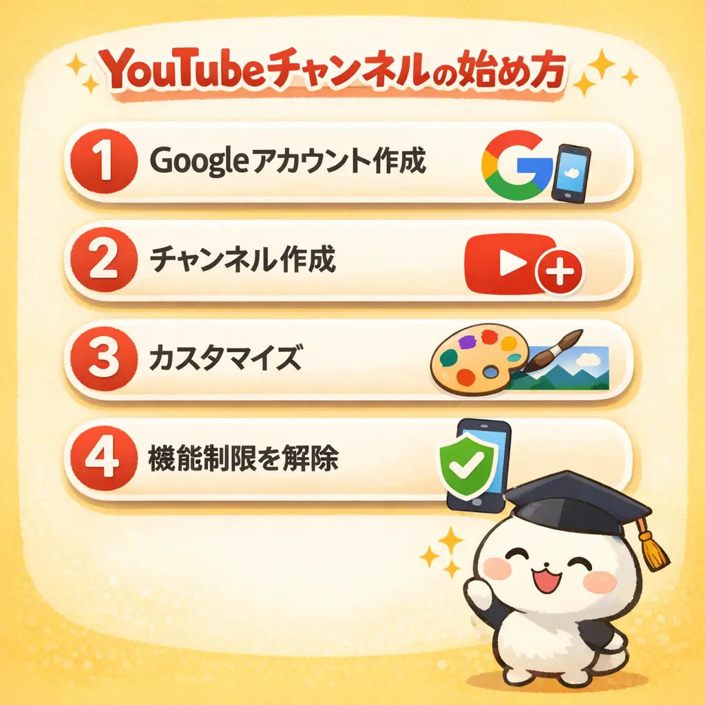 YouTubeチャンネルの開設手順をスマホとパソコン別に解説 - ユーチューブ始め方